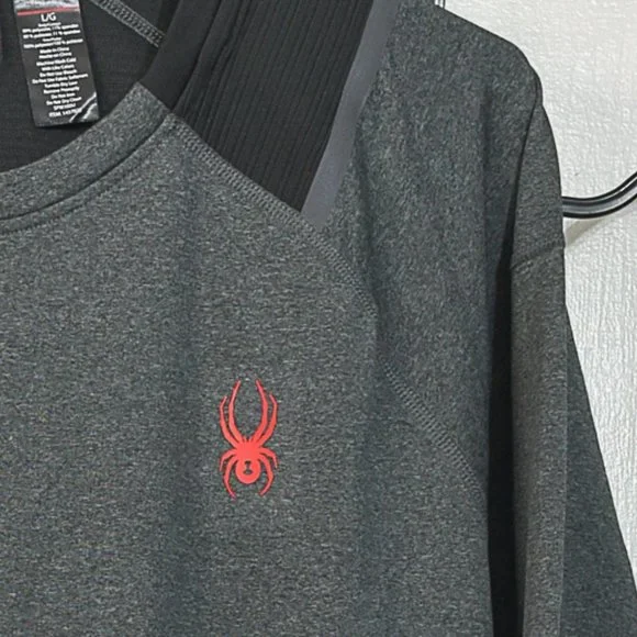 Spyder men active long sleeve Performance tee GRAY - Picture 2 of 6
